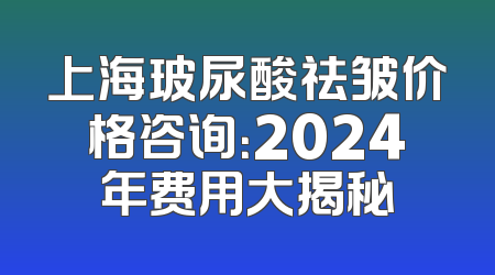 上海玻尿酸祛皱价格咨询：2024年费用大揭秘