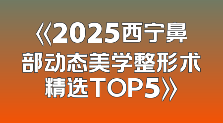 《2025西宁鼻部动态美学整形术精选TOP5》