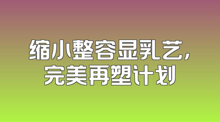 缩小整容显乳艺，完美再塑计划