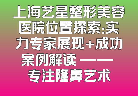 上海艺星整形美容医院位置探索：实力专家展现+成功案例解读 —— 专注隆鼻艺术
