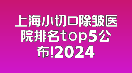 上海小切口除皱医院排名top5公布!2024