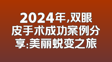 2024年，双眼皮手术成功案例分享：美丽蜕变之旅