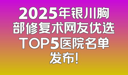 2025年银川胸部修复术网友优选TOP5医院名单发布！