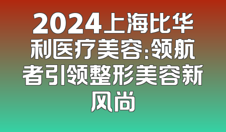 2024上海比华利医疗美容：领航者引领整形美容新风尚