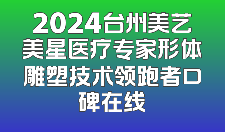 2024台州美艺美星医疗专家形体雕塑技术领跑者口碑在线