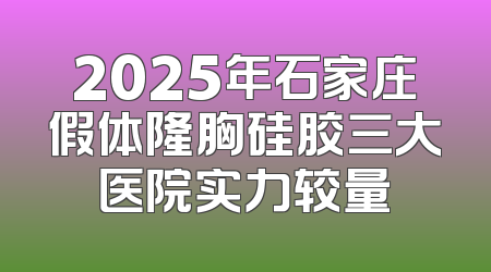 2025年石家庄假体隆胸硅胶三大医院实力较量