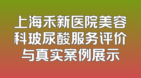上海禾新医院美容科玻尿酸服务评价与真实案例展示