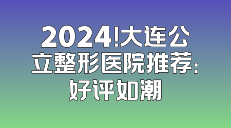 2024！大连公立整形医院推荐：好评如潮