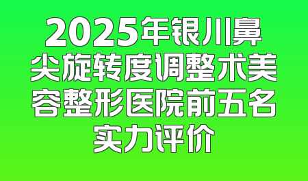 2025年银川鼻尖旋转度调整术美容整形医院前五名实力评价