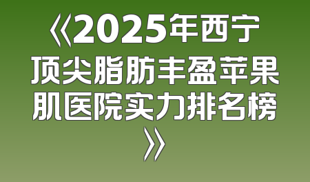 《2025年西宁顶尖脂肪丰盈苹果肌医院实力排名榜》