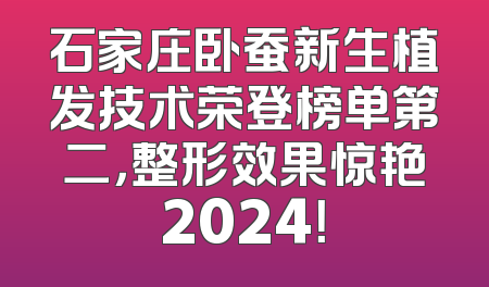 石家庄卧蚕新生植发技术荣登榜单第二，整形效果惊艳2024！