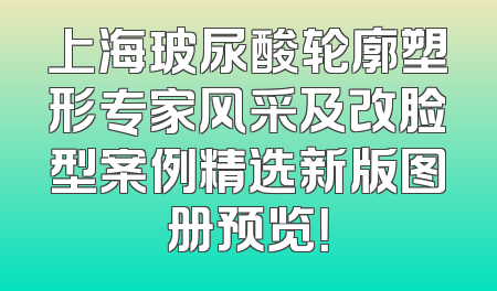 上海玻尿酸轮廓塑形专家风采及改脸型案例精选新版图册预览！