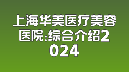 上海华美医疗美容医院：综合介绍2024