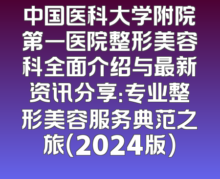 中国医科大学附院第一医院整形美容科全面介绍与最新资讯分享：专业整形美容服务典范之旅（2024版）