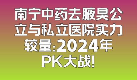 南宁中药去腋臭公立与私立医院实力较量：2024年PK大战！