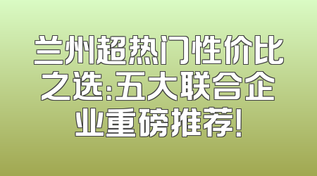 兰州超热门性价比之选：五大联合企业重磅推荐！