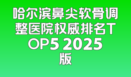 哈尔滨鼻尖软骨调整医院权威排名TOP5 2025版