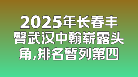 2025年长春丰臀武汉中翰崭露头角，排名暂列第四