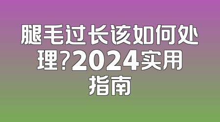 腿毛过长该如何处理？2024实用指南