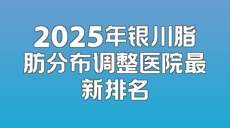 2025年银川脂肪分布调整医院最新排名