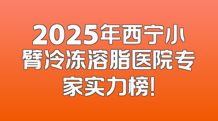 2025年西宁小臂冷冻溶脂医院专家实力榜！