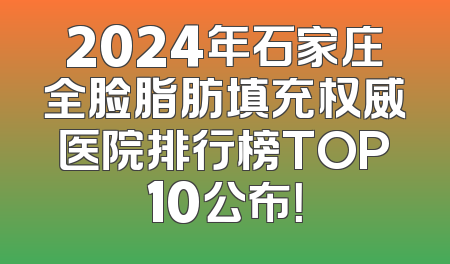 2024年石家庄全脸脂肪填充权威医院排行榜TOP10公布！