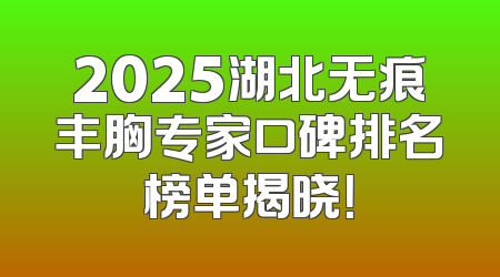 2025湖北无痕丰胸专家口碑排名榜单揭晓！