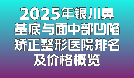 2025年银川鼻基底与面中部凹陷矫正整形医院排名及价格概览