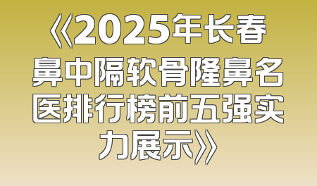 《2025年长春鼻中隔软骨隆鼻名医排行榜前五强实力展示》