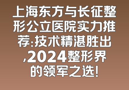 上海东方与长征整形公立医院实力推荐：技术精湛胜出，2024整形界的领军之选！