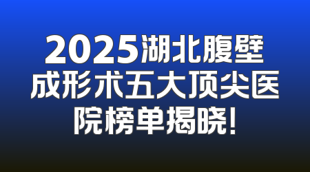 2025湖北腹壁成形术五大顶尖医院榜单揭晓！