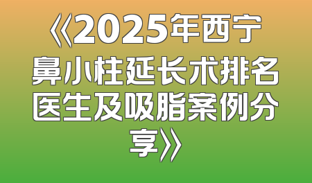 《2025年西宁鼻小柱延长术排名医生及吸脂案例分享》