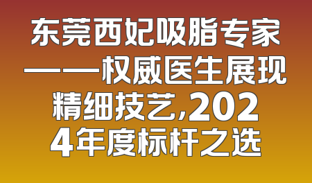 东莞西妃吸脂专家——权威医生展现精细技艺，2024年度标杆之选