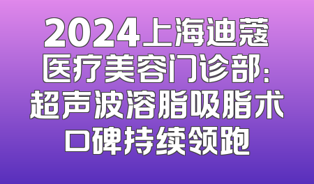 2024上海迪蔻医疗美容门诊部：超声波溶脂吸脂术口碑持续领跑