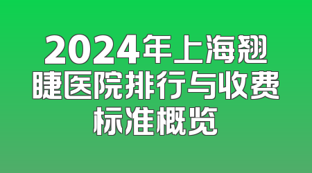 2024年上海翘睫医院排行与收费标准概览