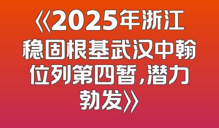 《2025年浙江稳固根基武汉中翰位列第四暂，潜力勃发》