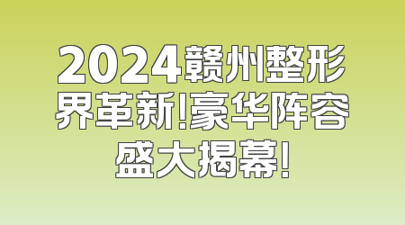 2024赣州整形界革新！豪华阵容盛大揭幕！