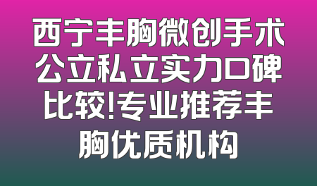 西宁丰胸微创手术公立私立实力口碑比较！专业推荐丰胸优质机构