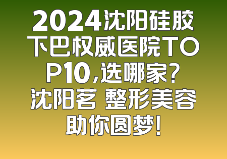 2024沈阳硅胶下巴权威医院TOP10，选哪家？沈阳茗湲整形美容助你圆梦！