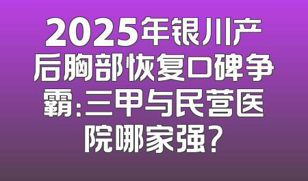 2025年银川产后胸部恢复口碑争霸：三甲与民营医院哪家强？
