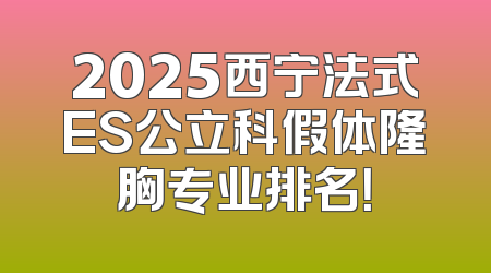 2025西宁法式ES公立科假体隆胸专业排名！