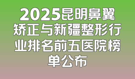 2025昆明鼻翼矫正与新疆整形行业排名前五医院榜单公布