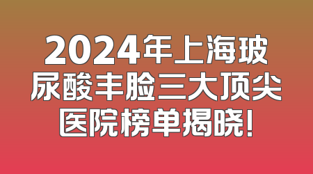 2024年上海玻尿酸丰脸三大顶尖医院榜单揭晓!