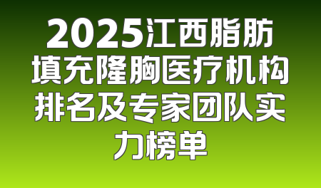 2025江西脂肪填充隆胸医疗机构排名及专家团队实力榜单
