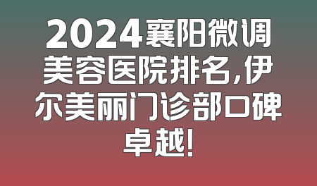 2024襄阳微调美容医院排名，伊尔美丽门诊部口碑卓越！