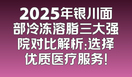 2025年银川面部冷冻溶脂三大强院对比解析：选择优质医疗服务！