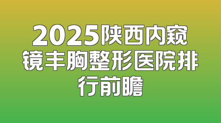 2025陕西内窥镜丰胸整形医院排行前瞻