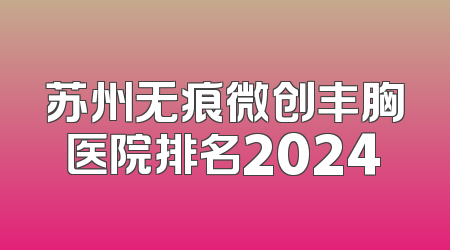 苏州无痕微创丰胸医院排名2024