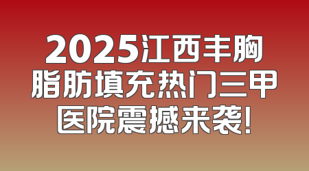 2025江西丰胸脂肪填充热门三甲医院震撼来袭！