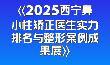 《2025西宁鼻小柱矫正医生实力排名与整形案例成果展》